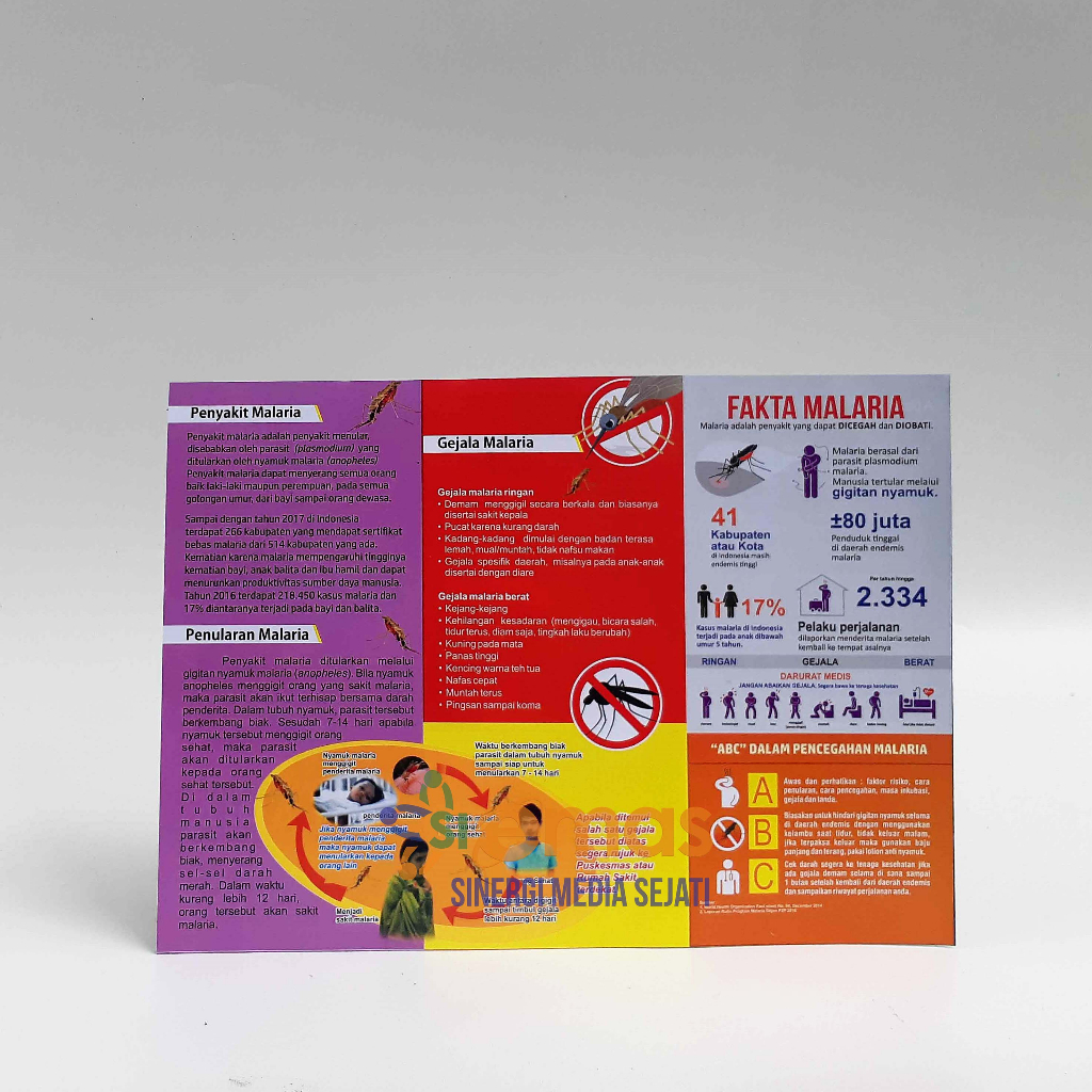 

Leaflet / Brosur Malaria, Leaflet Edukasi Malaria