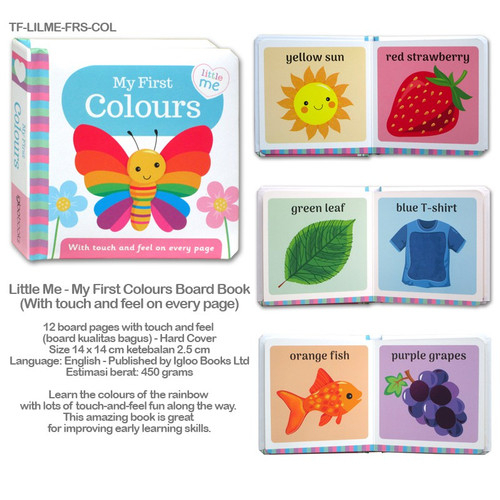 [Igloo Books] Little Me My First Words, Pets, Colours Touch &amp; Feel Board Books (with touch &amp; feel on every page) sensory book