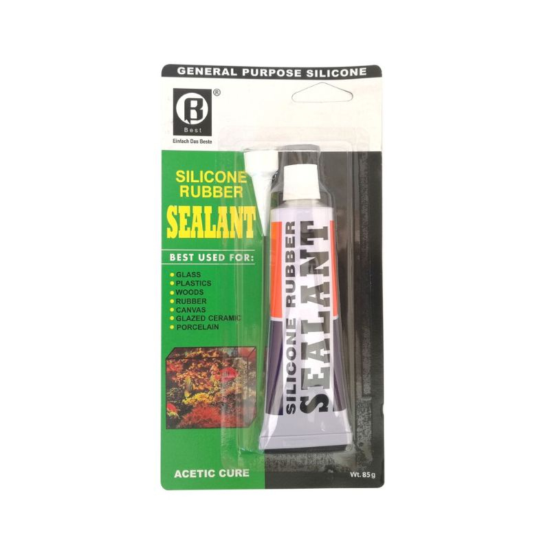 

Lem Kaca Aquarium Silikon Silicone Sealant BEST Clear BESAR 85gr