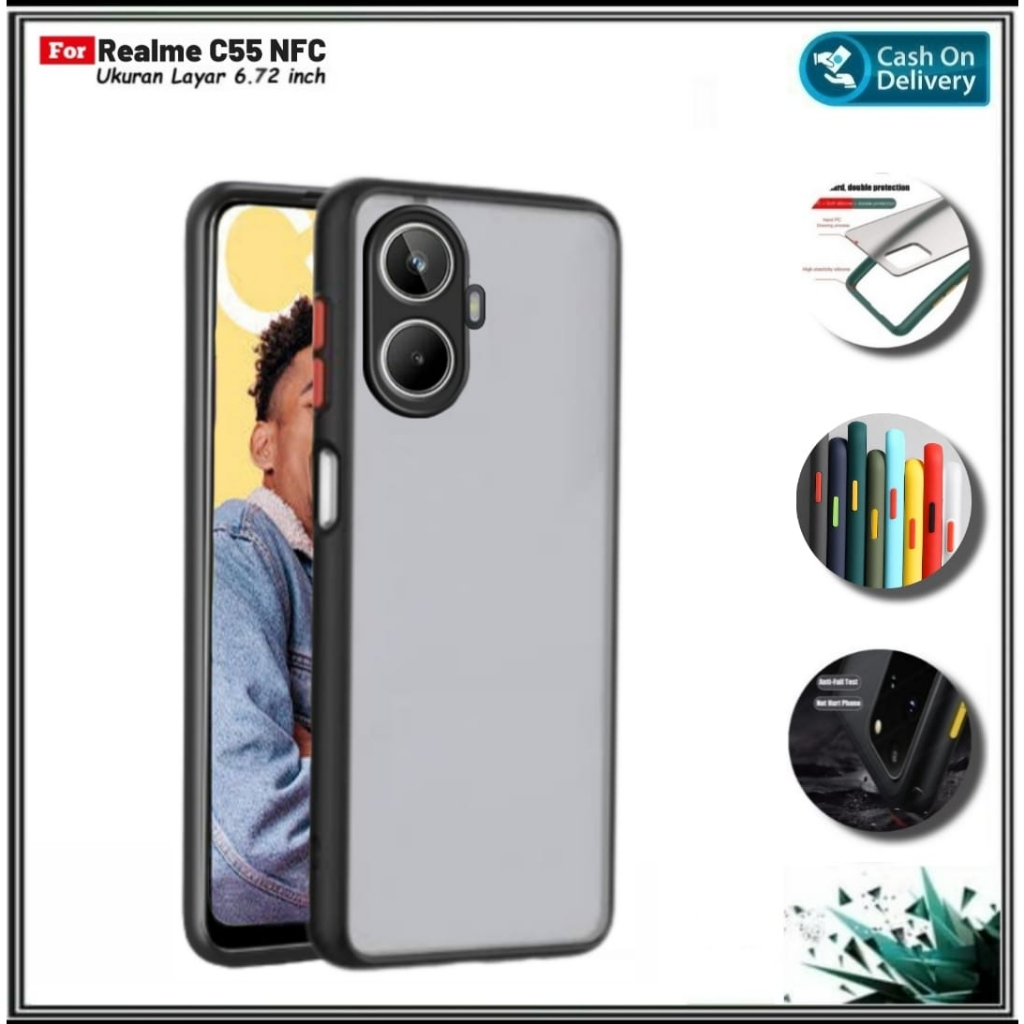 CASE Realme C55 NFC Soft Hard Casing And Cover