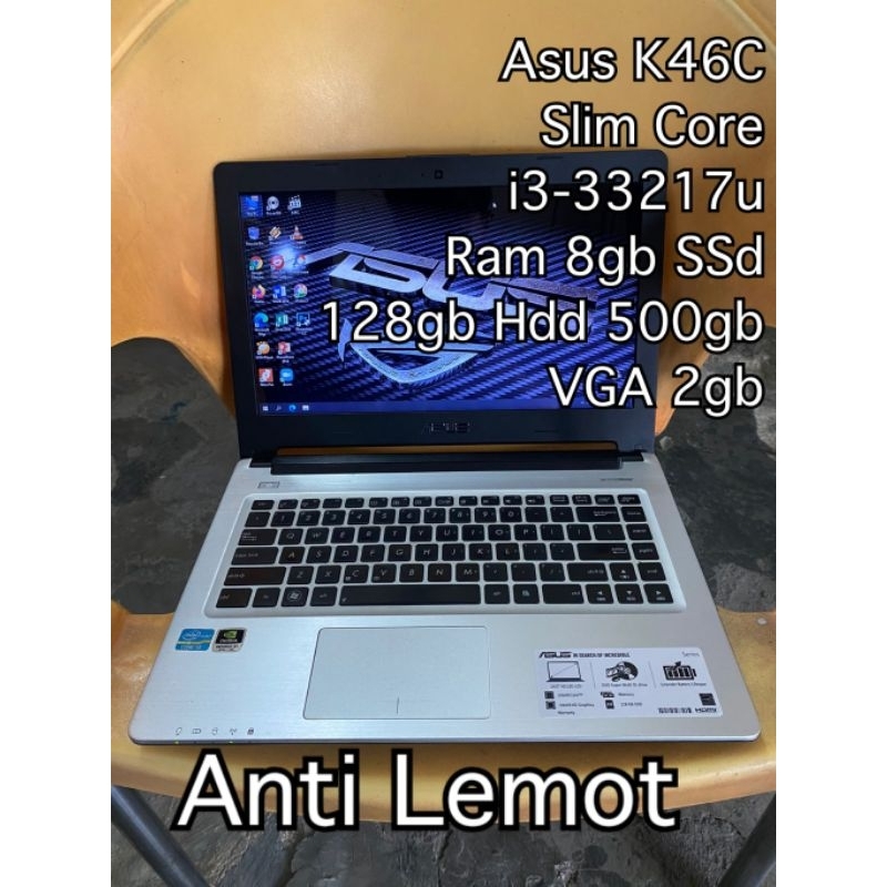 Laptop Asus A46 A46C A46CB Core i3 Slim no lemot