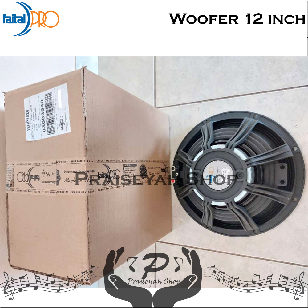 Faital Woofer Speaker Komponen 12 inch 12HP1020 8 ohm Neodymium
