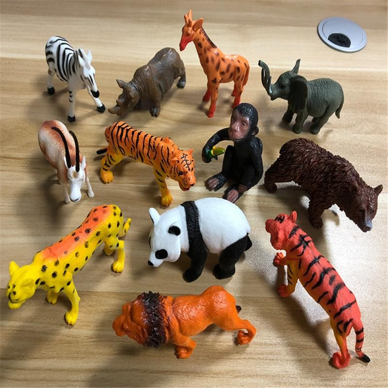 MAINAN EDUKASI ANIMAL KANTONG BINATANG SAFARI YS5-012 ISI 12 PCS