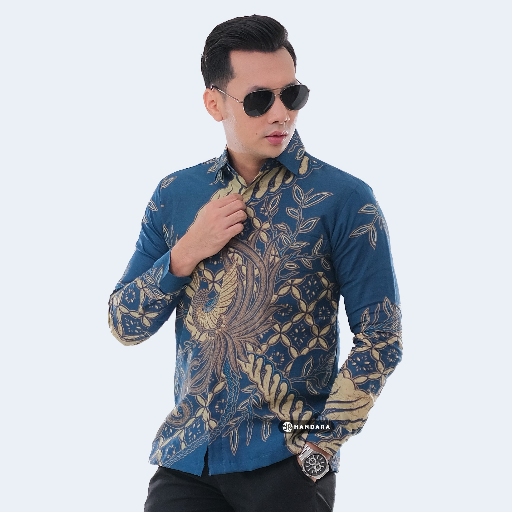 Handara Batik Pria Peksi Ulir Biru HB-132