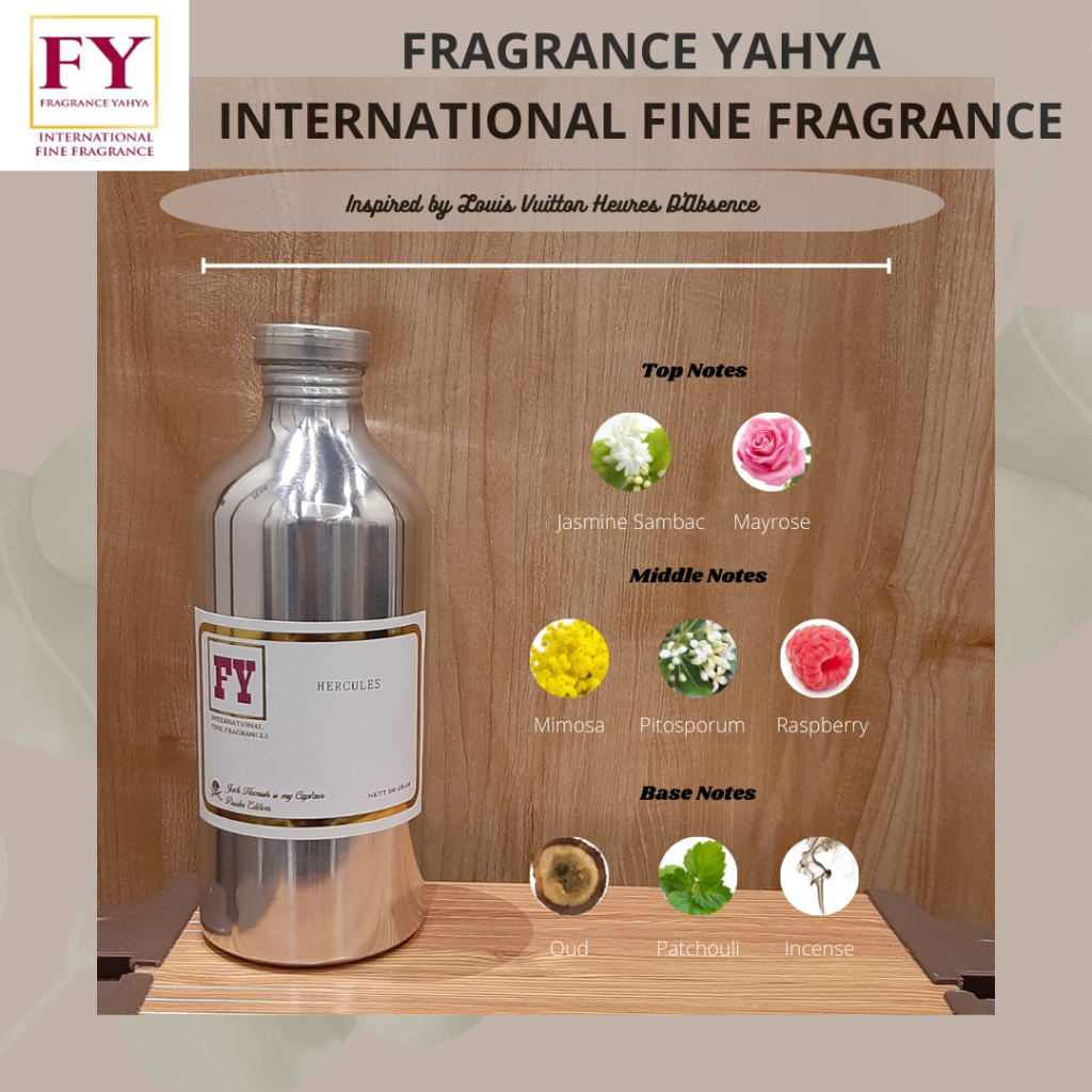 Fragrance Oil (bibit parfum) – Hercules – Inspired by Louis Vuitton Heures D’Absence