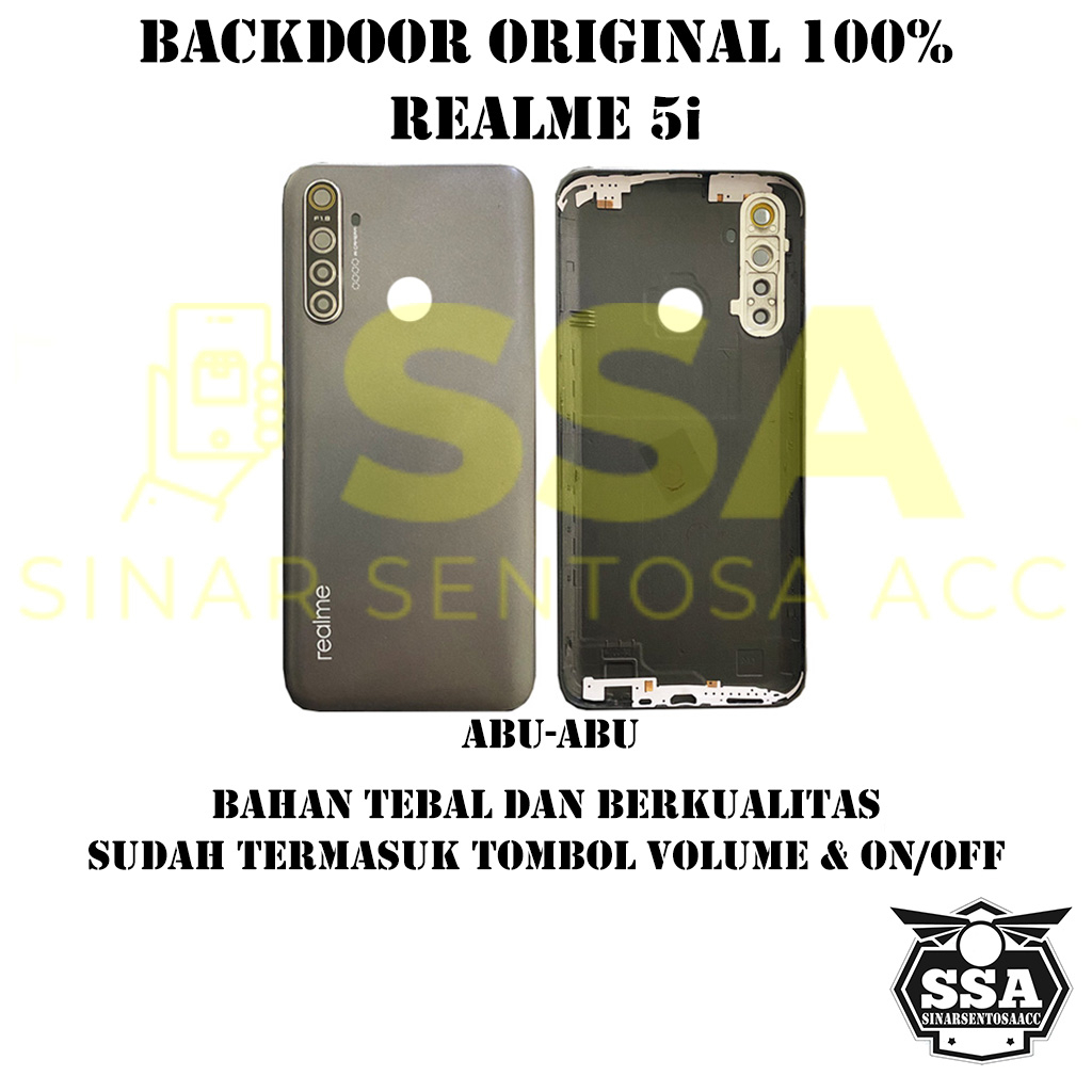 Backdoor Original 100% Realme 5i Tutup Baterai Tutup Belakang Backcover Back cover Real Me 5 i Realme5i