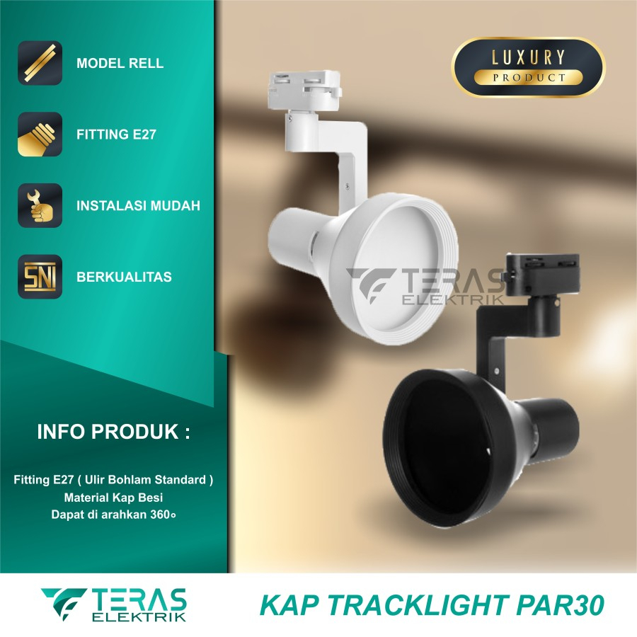 Kap Lampu track light par 30 Rumah lampu track light satuan