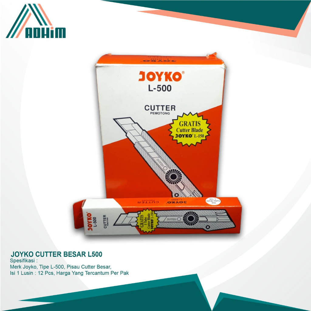 

Joyko Cutter Besar L500 Isi 12 Pcs