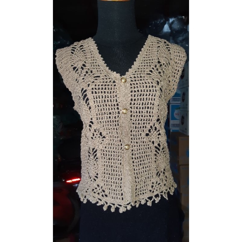 Baju Rajut / Vest Rajut / Rompi rajut warna coksu
