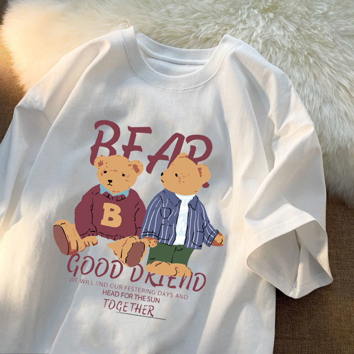 RDGF kemeja leher bulat kaos murah kaos cowok keren kaos pria teddy bear PRIA &amp; WANITA (UNISEX)