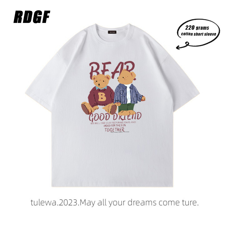 RDGF kemeja leher bulat kaos murah kaos cowok keren kaos pria teddy bear PRIA &amp; WANITA (UNISEX)