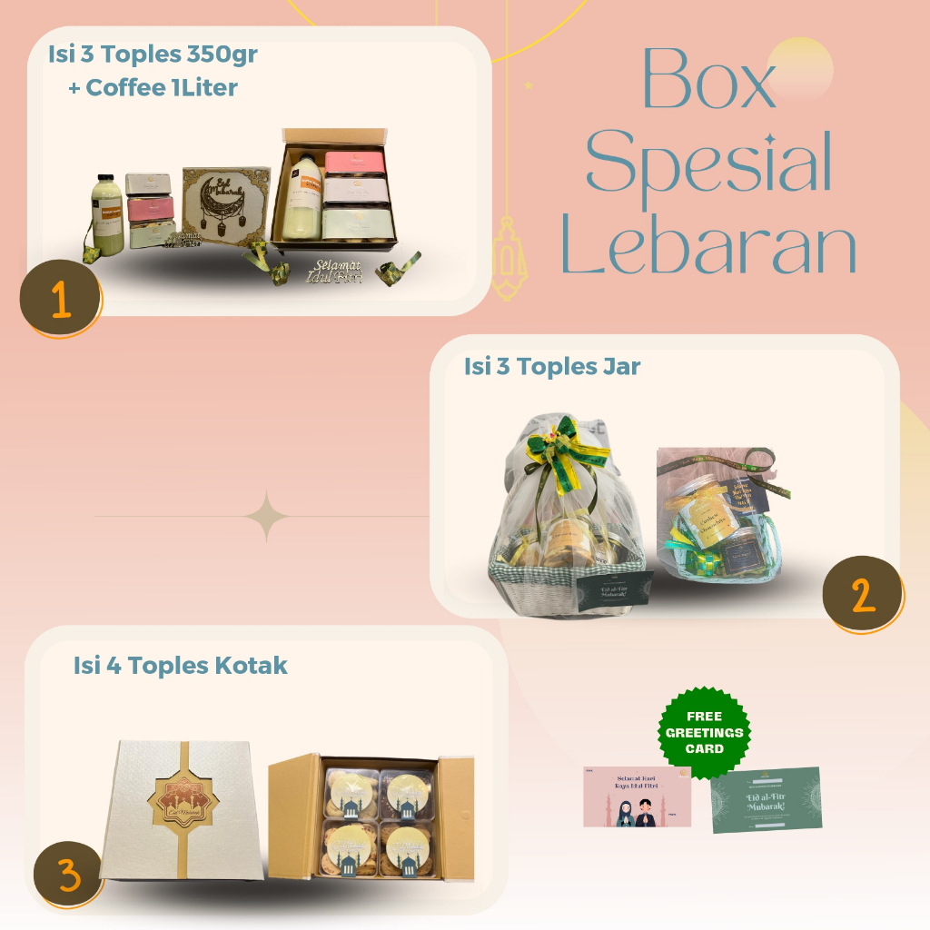 

Box Lebaran Cookies Jar Kopi Kue Kering Spesial Lebaran by Butter Treats / Hampers Cookies Coffee Idul Fitri / Kue Kering