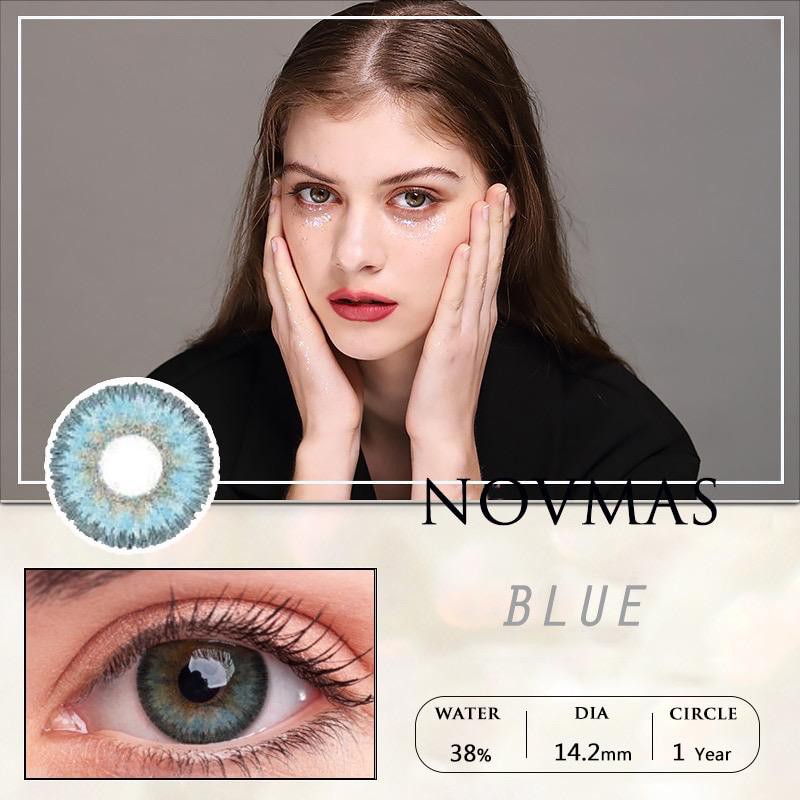 Softlens Novmas Seri C Colorcon Lensa Kontak 6 Warna Model Klasik Lensa Warna 14,2mm / Softlens No Minus