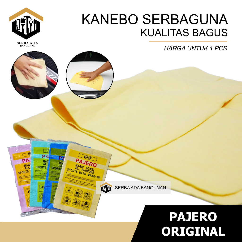 KANEBO PLAS CHAMOIS SUPER SERAP KAIN LAP SINTETIS SERBAGUNA UTK DAPUR CUCI MOBIL MOTOR RUMAH TEBAL