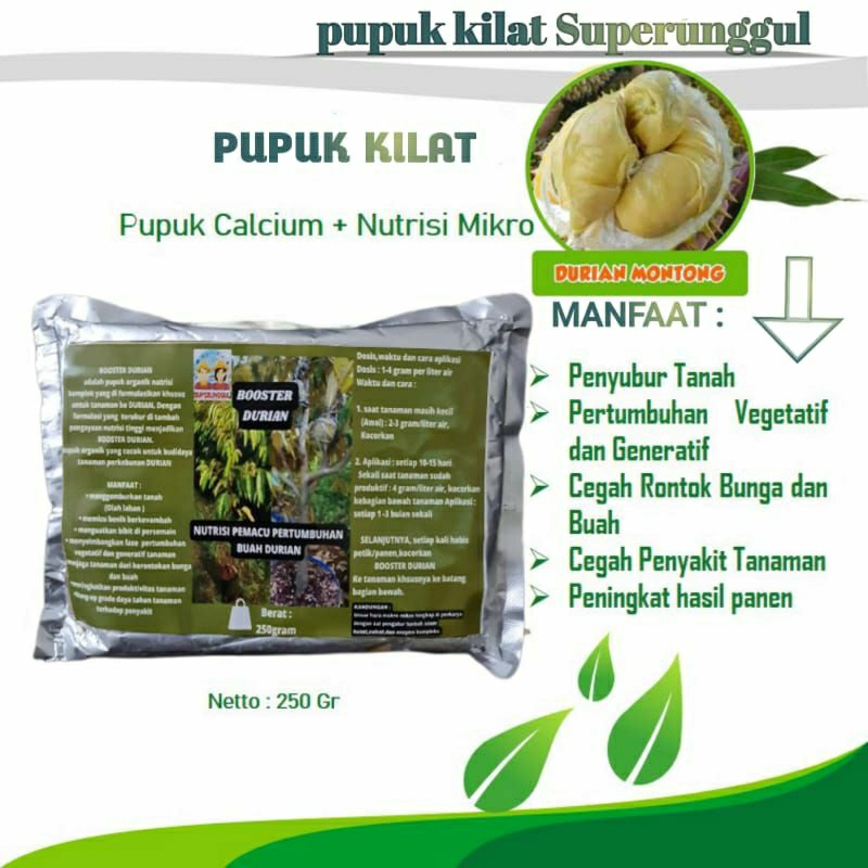 Pupuk Organik Pelebat Buah Dan Booster Durian Cepat Berbuah Lebat