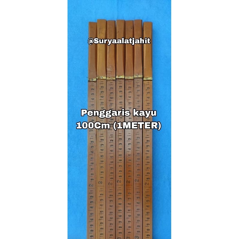 Penggaris kayu 100cm (1METER) =rp.33.000/1pcs