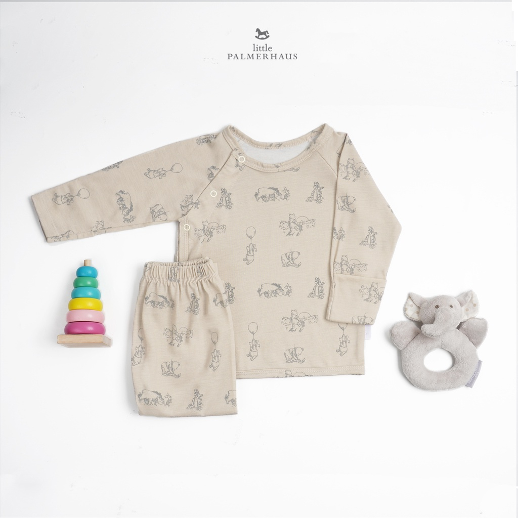 Baju Bayi Tidur Piyama Anak Setelan Panjang Little Palmerhaus - Winnie The Pooh Bedtime Pjs 0 6 12 Bulan