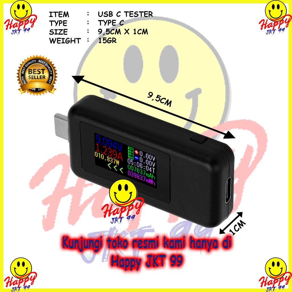 [ HAPPY JKT 99 ] USB C TESTER SERVICE MACBOOK MACAIR IPHONE ANDROID MAGSAFE USB TESTER TYPE C