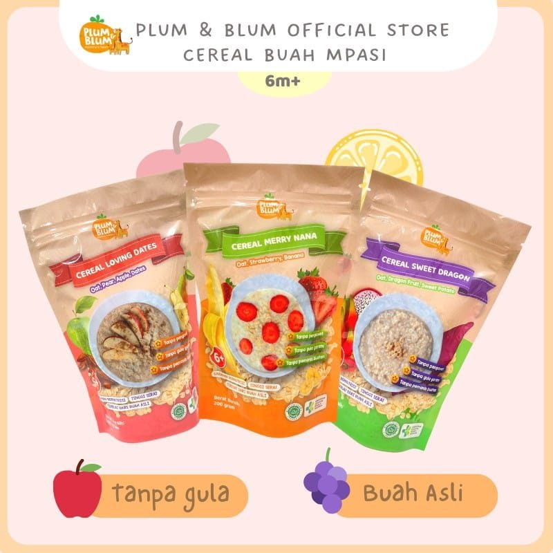 Plum &amp; Blum Fruit Cereal - Cereal Anak