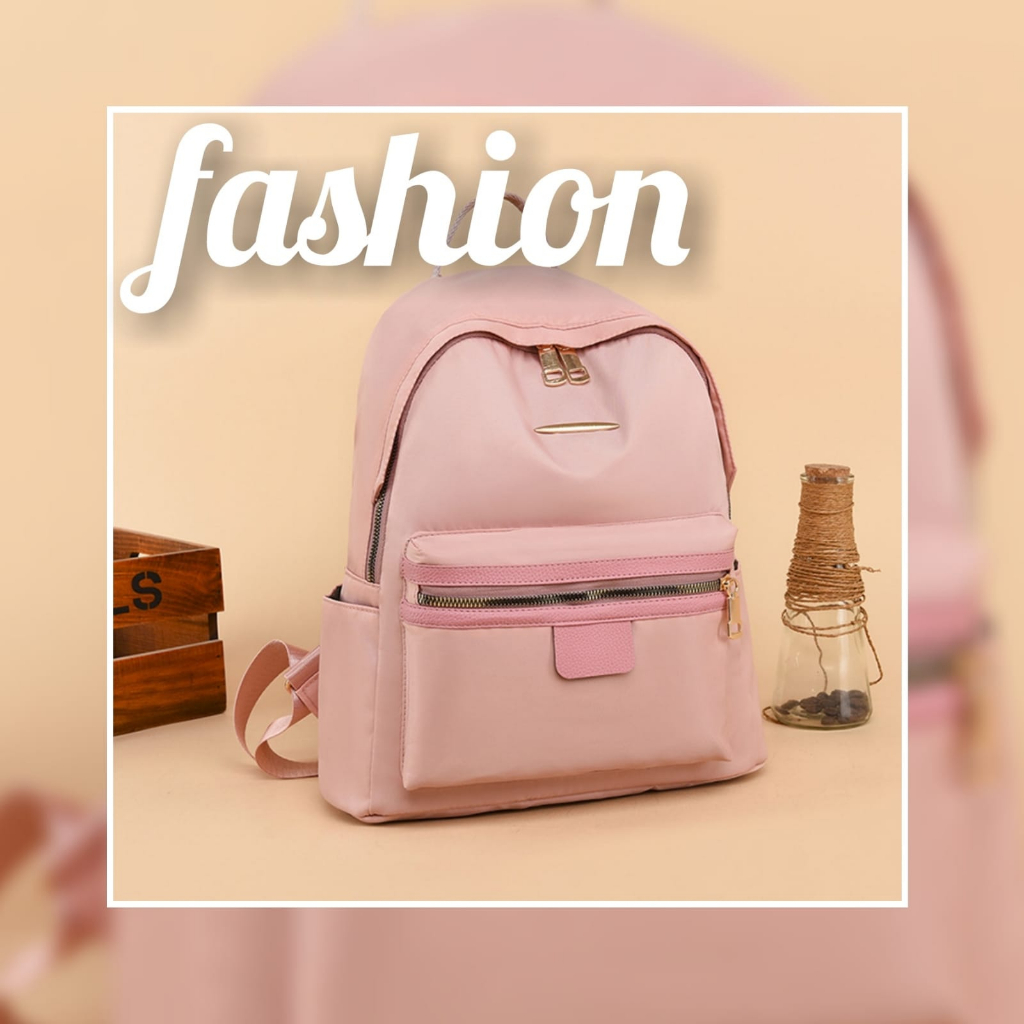 TAS RANSEL WANITA MILIANE IMPORT BACKPACK KOREA ANTI AIR KEKINIAN TA765P3 FASHION PINK TERMURAH REMAJA DEWASA BATAM SEKOLAH GENDONG PUNGGUNG TERBARU KULIAH KERJA