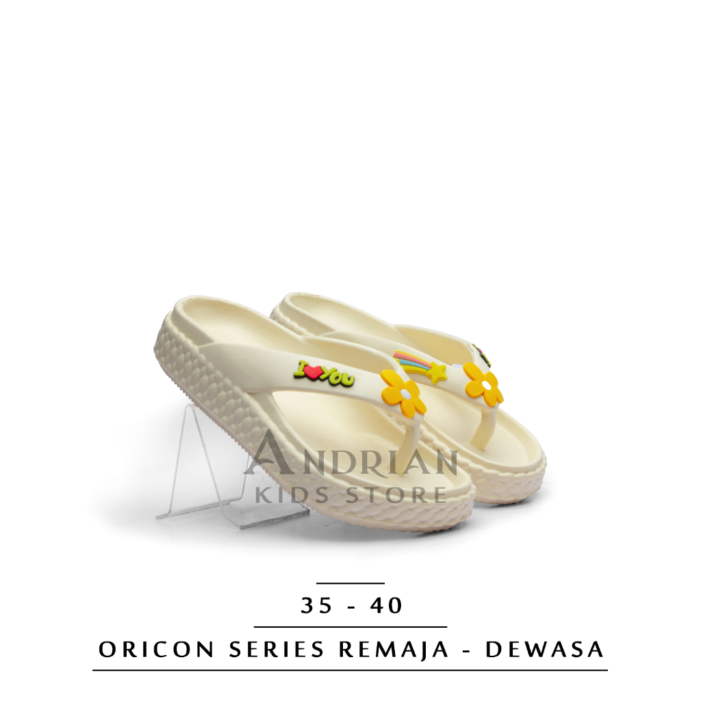 Andrian - Sandal wanita remaja - dewasa model jepit bunga matahari New hilos 822