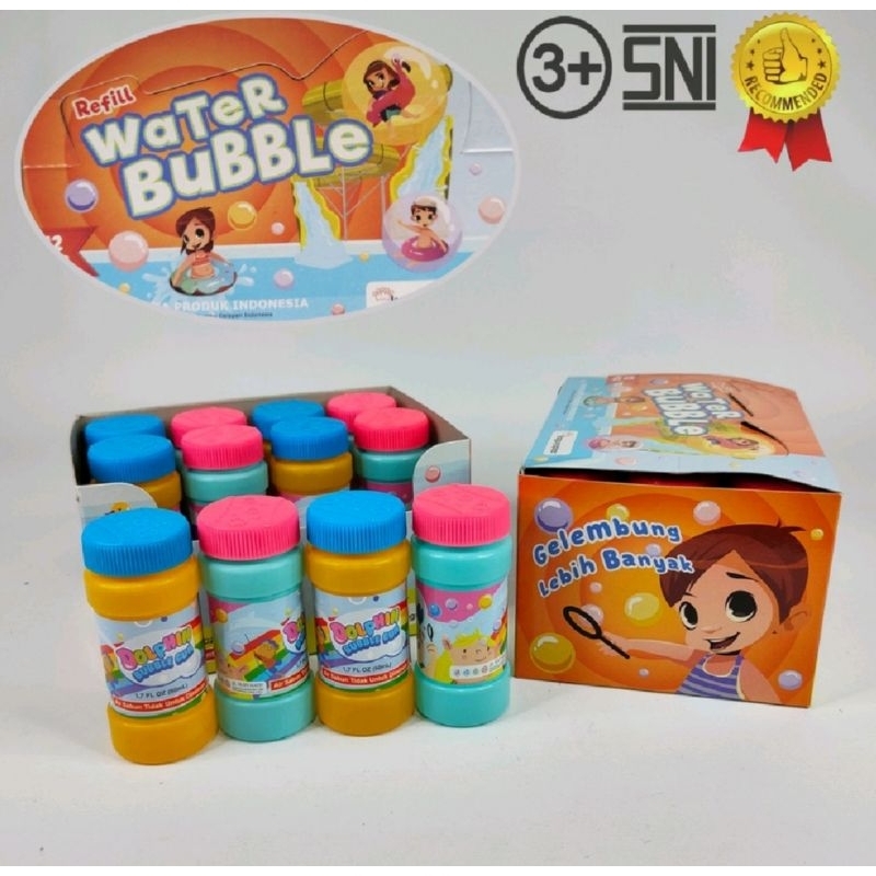 Isi ulang cairan sabun bubble Refill cairan sabun bubble 50ml perbotol