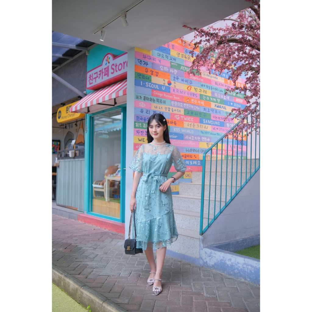 New Product Ken -191 Dress Pesta Kondangan Wanita Mewah Elegant Korean Look