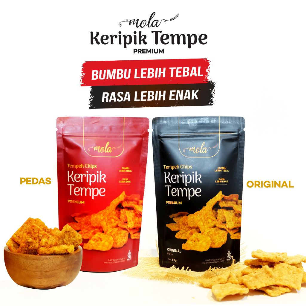 

Mola Keripik Tempe 50 gr | Camilan Snack Halal