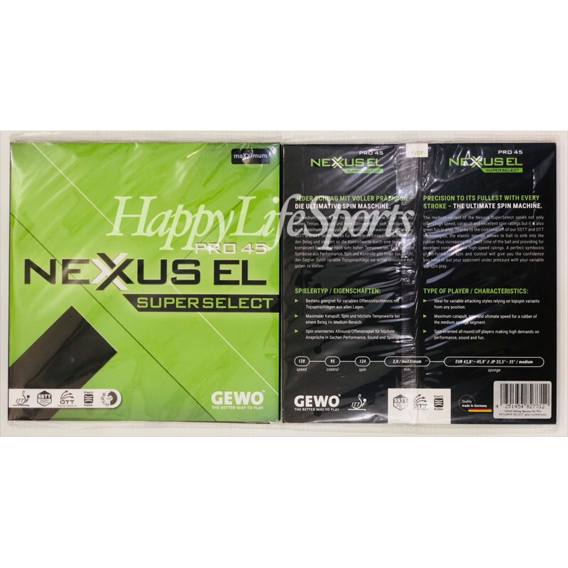 [ORIGINAL] Karet Pingpong Gewo Nexus EL Super Select 45