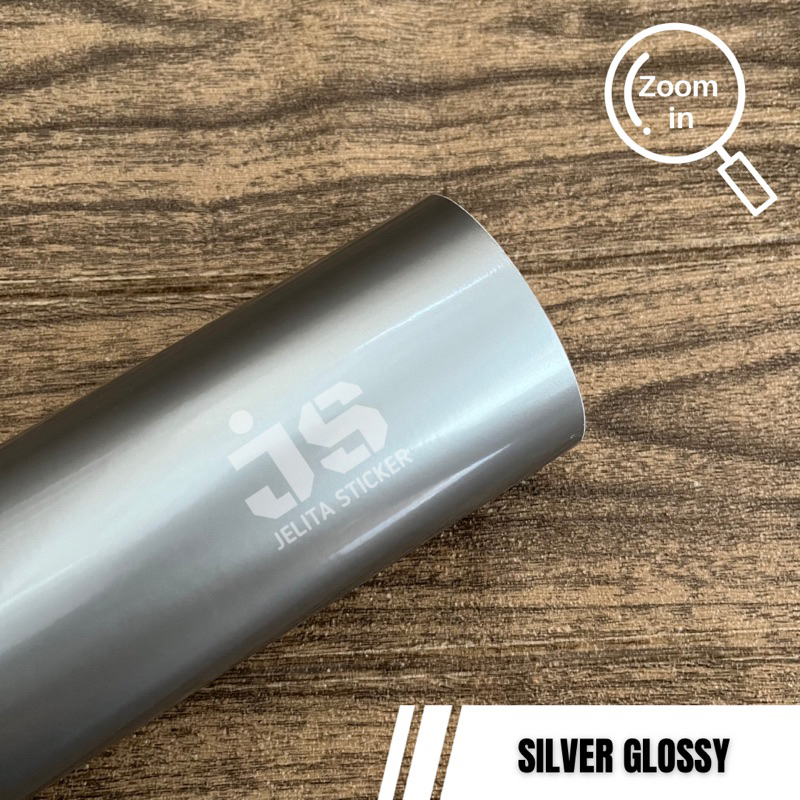 Skotlet Silver Glossy / Sticker Silver Glossy / Stiker Silver Gloss