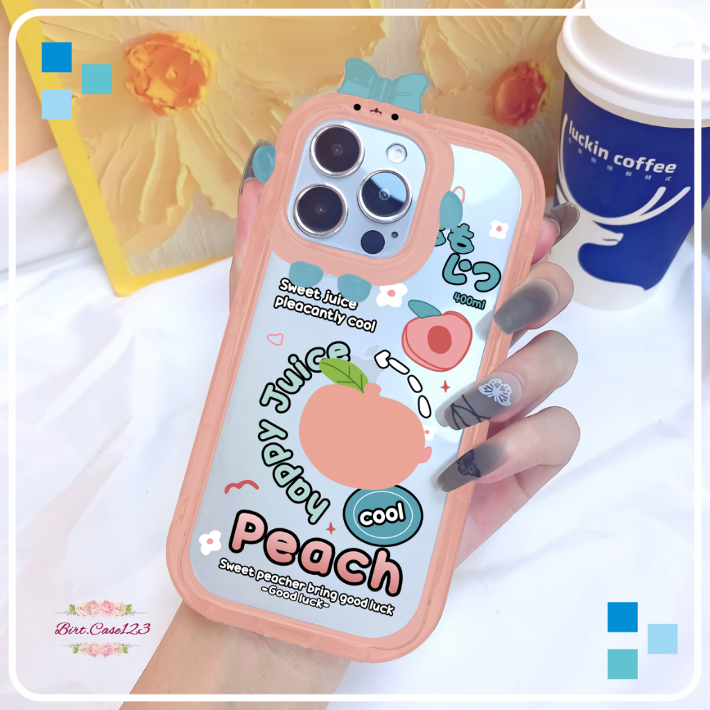 CUSTOM SOFTCASE PITACU FRAME KARAKTER CUSTOM PEACH FOR SAMSUNG A02S A03S A03 A04 A11 A12 A13 A21S A22 A32 A33 A20 A30 A50 A51 A52 A53 A73 BC7439