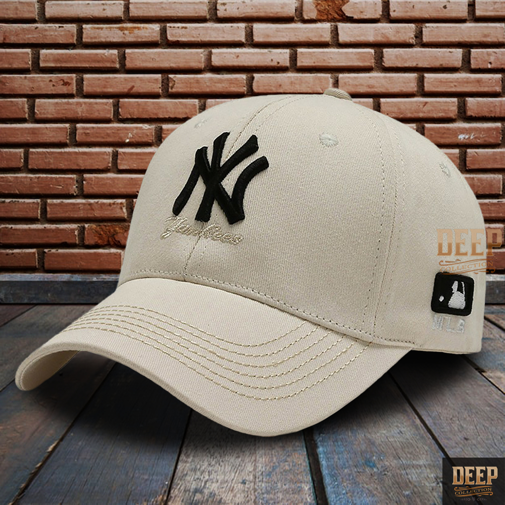 Topi Baseball Pria / Wanita MLB NY Yankees | Topi Cowok / Cewek Dewasa Kekinian | Topi Cream Korea C