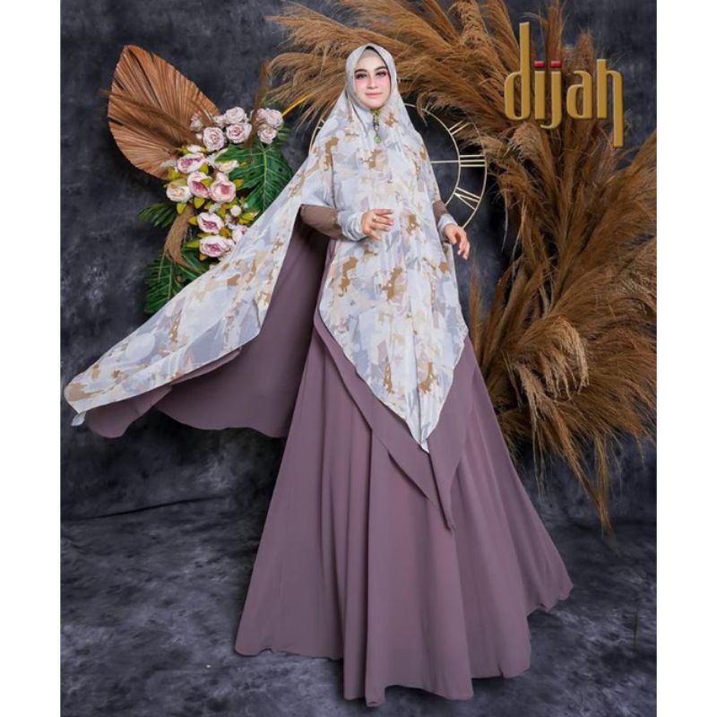AISYAH SET SYAR'I ORIGINAL BRAND BY DIJAH LD 115 / MASYAALLAH CANTIK NYA KELEWATAN BEB ( VIDEO & FOT