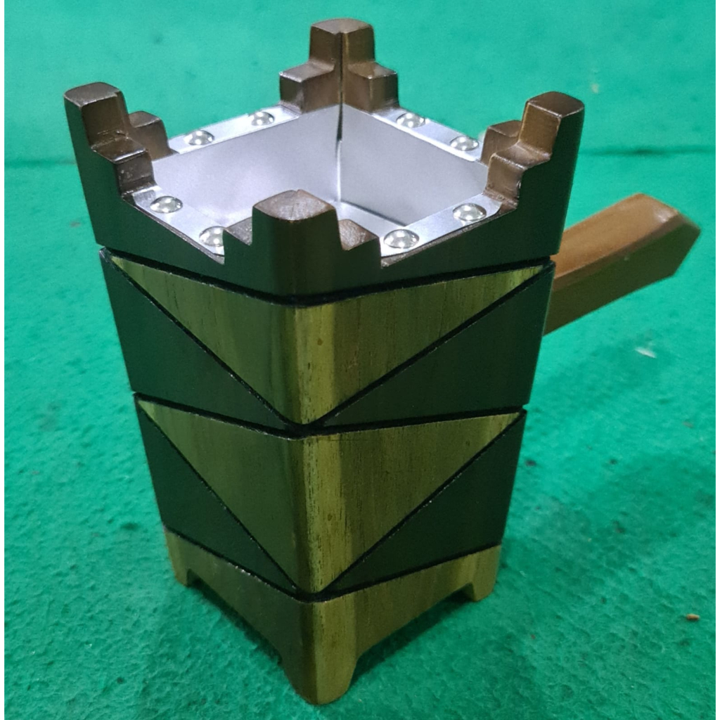 Tempat pembakaran bukhur dupa Mabkhara kayu jati cantik terompah tarim