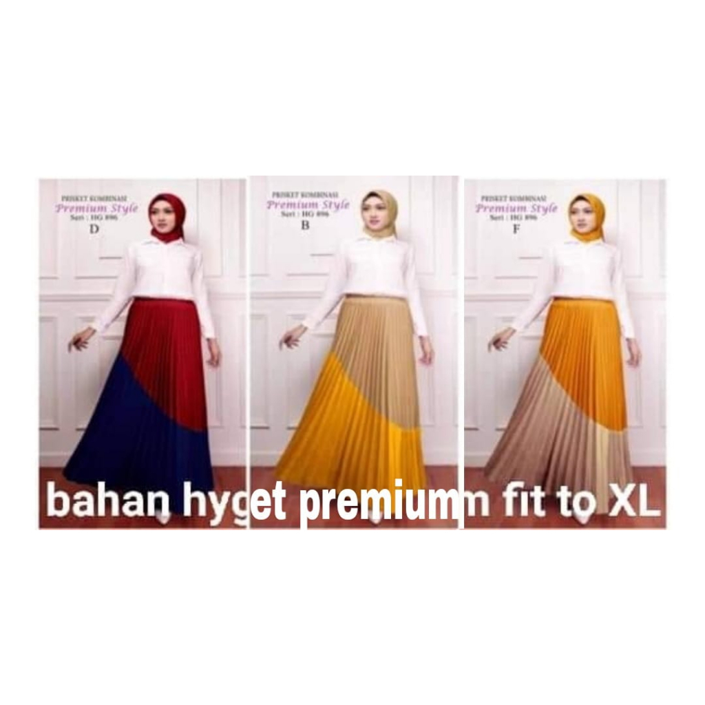 rok sultan / rok branded / rok plisket 2 warna