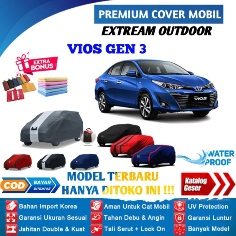 Body Cover Mobil Sedan Vios Waterproof / Sarung Mobil Toyota Vios Outdoor / Selimut Tutup Sedan Vios Gen 3 Penutup Mantol Kerudung Mantel Vios Limo Waterproof Outdoor Anti Air