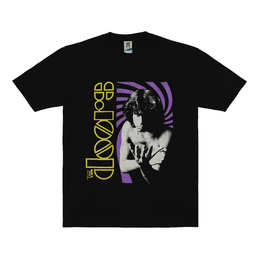 KAOS BAND THE DOORS SWIRL VINTAGE | T-SHIRT BAND THE DOORS SWIRL | THE DOORS HITAM