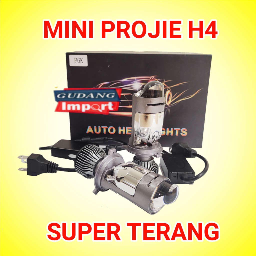 LAMPU LED MINI PROJIE P6K MOBIL MOTOR H4