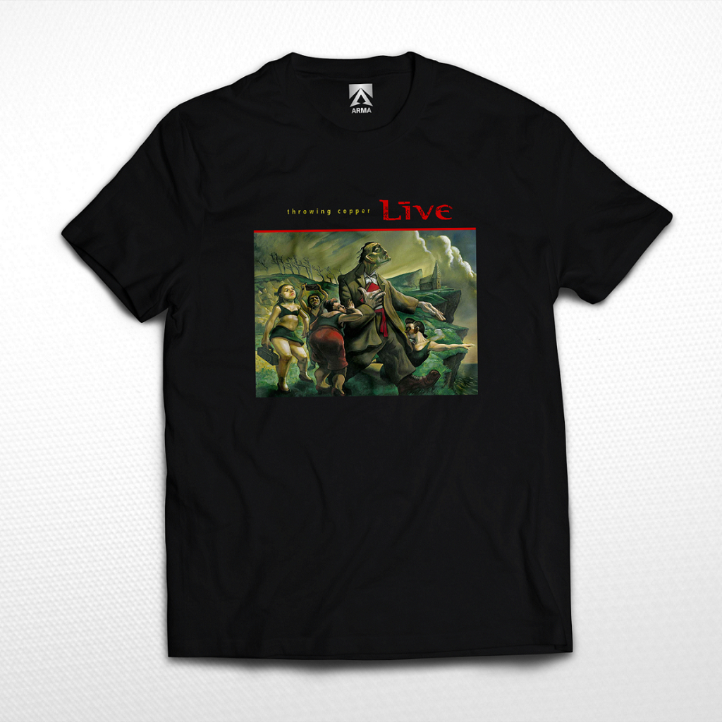 KAOS BAND LIVE Throwing Copper / tshirt musik Alternative rock metal baju distro unisex KAOS BAND VI