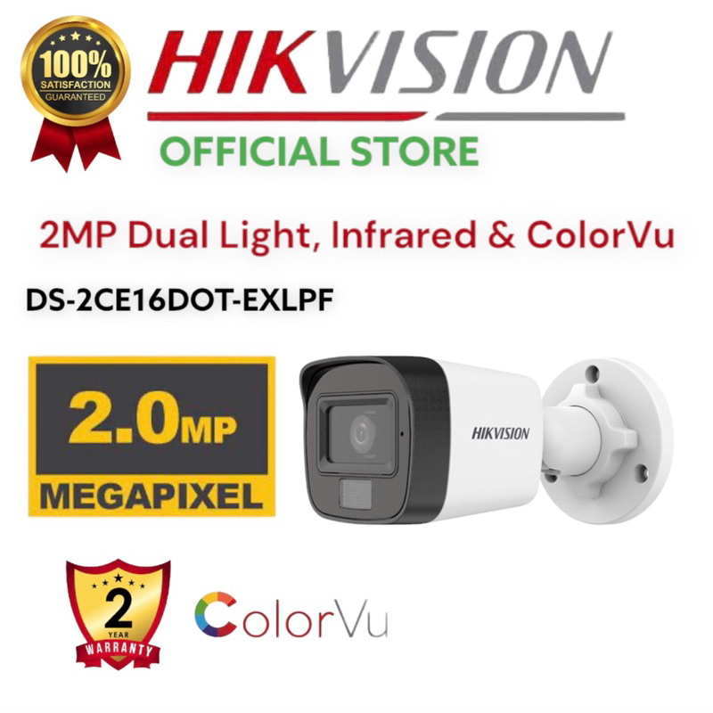 PAKET KAMERA CCTV HIKVISION 7 CAMERA DUAL LIGHT COLORVU &amp; INFRARED 2mp 8 CH CHANNEL 1080p FULL HD