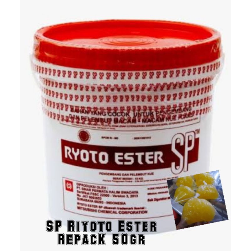 

SP RYOTO ESTER REPACK 50GR - Pengembang kue / Pengimulsi Kye