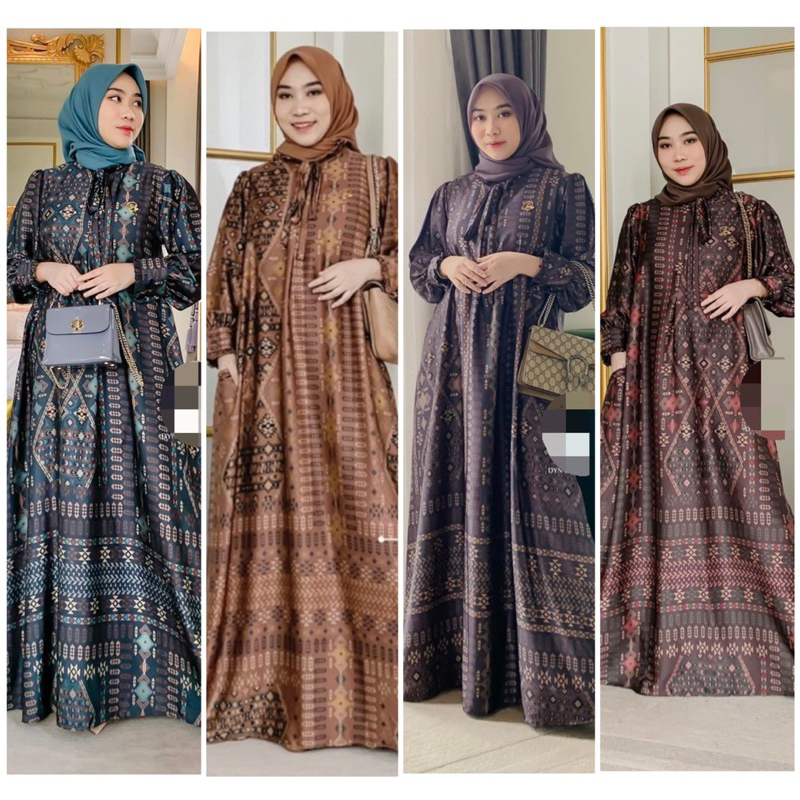 Bahan Kain Silk Meldaa / Etnik / bahan gamis seragam / kain meteran murah