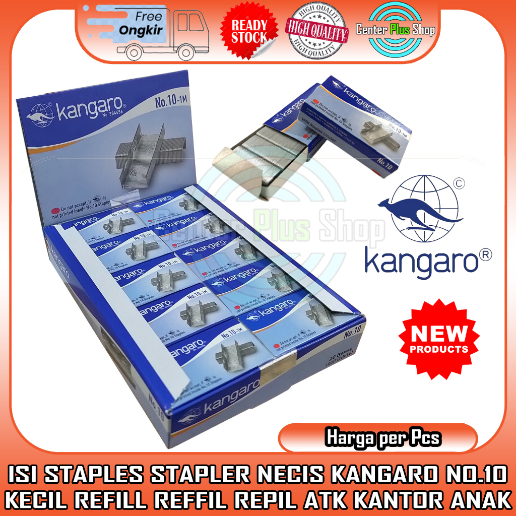 

ISI STAPLES NECIS STAPLER KANGARO KANGAROO KANGGURU NO.10 KECIL REFFIL REFILL REPIL PERLENGKAPAN SEKOLAH ISI ULANG ATK ALAT TULIS KANTOR KOKOTUNTUK JILID DOKUMEN BERKAS SURAT BUNGKUS MAKAN ROTI PLASTIK MULTI FUNGSI ORI ORIGINAL ORIJINAL