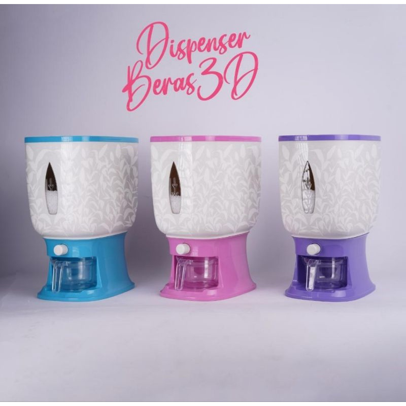 [COD] DISPENSER BERAS 10KG - TEMPAT BERAS 3D- RICE BOX 10KG