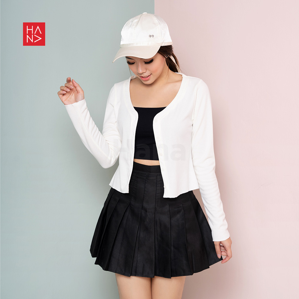 Hana Fashion [Big Size] - Rina Cardigan Long Sleeve Outer Wanita / Kardigan Wanita Korea - JK056