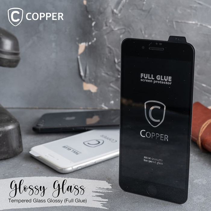 Redmi Note 12 Pro (5G) - COPPER Tempered Glass Full Glue Premium Glossy