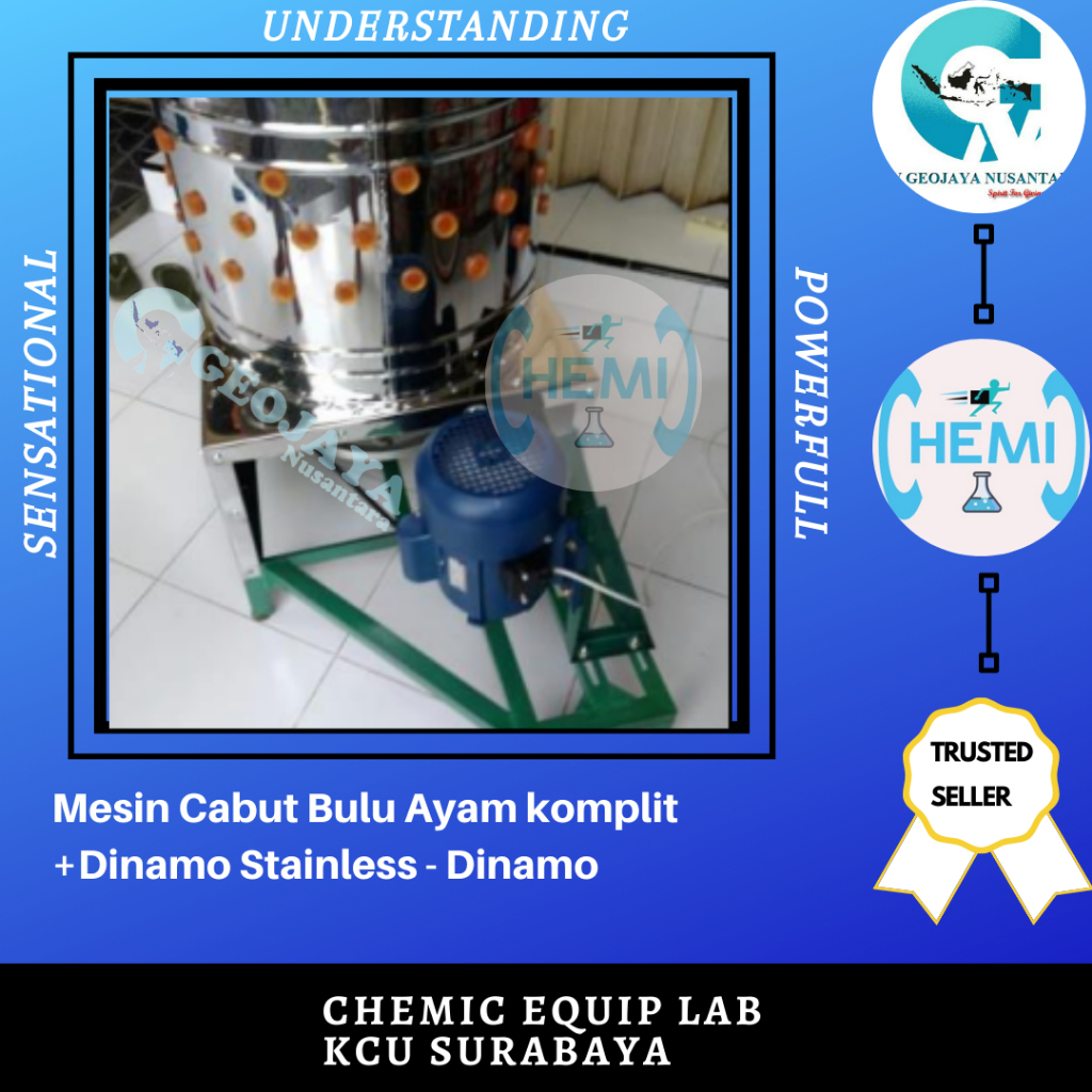 Mesin Cabut Bulu Ayam komplit +Dinamo Stainless - Dinamo