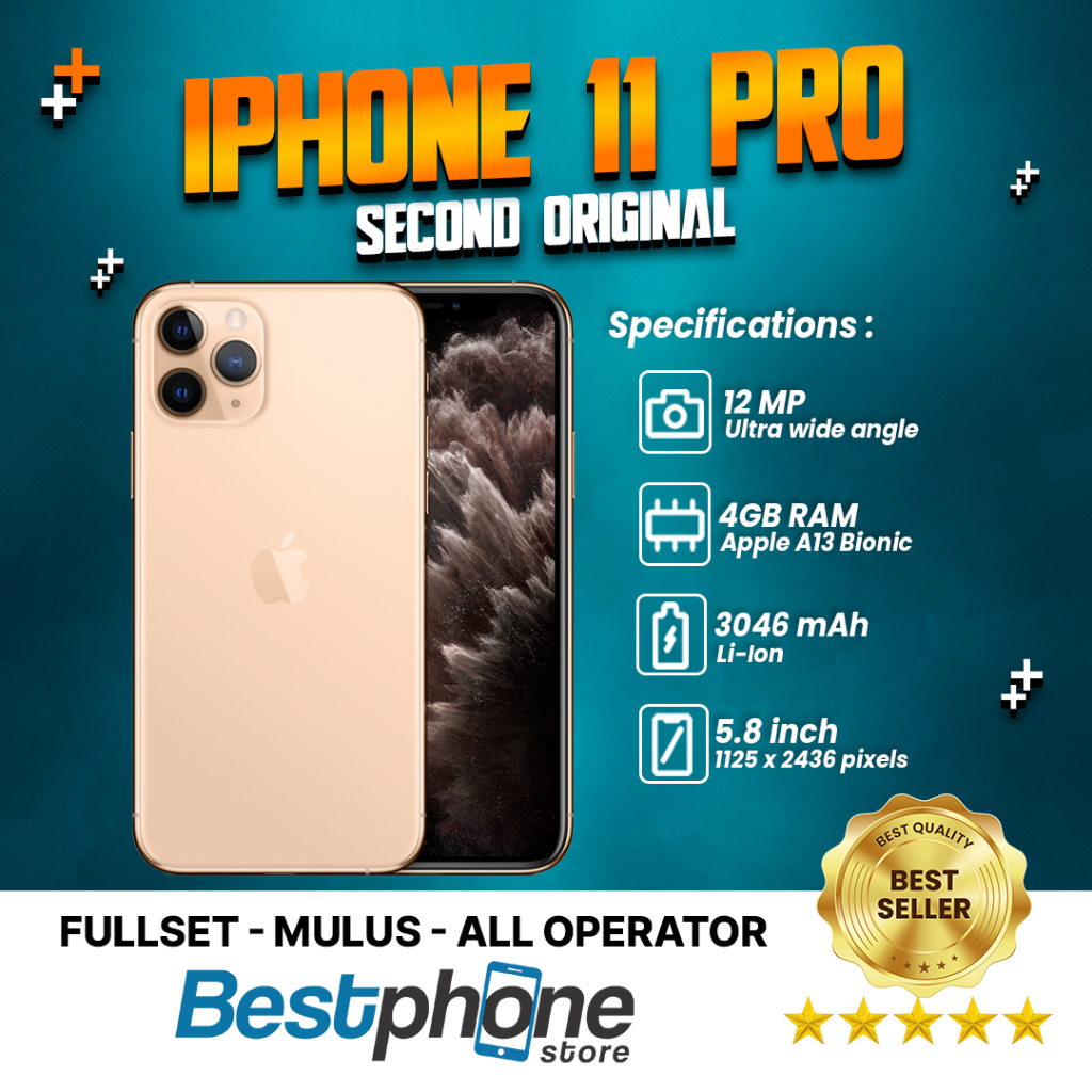 iPhone 11 Pro 256Gb-512Gb Silent Fullset Ori Ex Inter Second Like New Mulus 100% 3utools Hijau