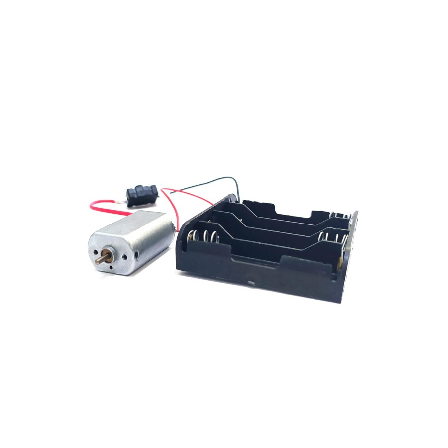 Dinamo Motor and battery box isi 4 with Switch (15GMX)