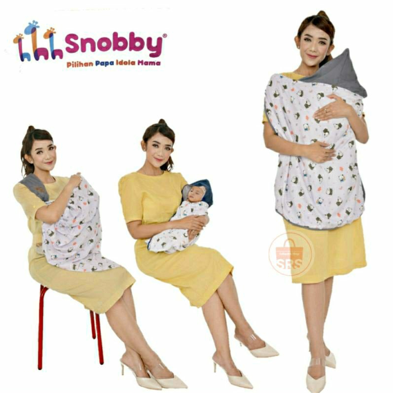 Snobby Baby Blanket On The Go Multifungsi Bearly Series | Selimut Bedong Apron Celemek Bayi